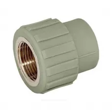 Муфта PP-R комбинированная серая Дн 20х1/2" ВР RTP (РосТурПласт) 10933