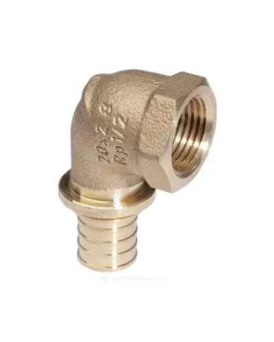 Угольник для PE-X труб аксиальный бронза Дн 20х1/2 ВР RAUTITAN RX+ Rehau 14563551001 (13660961001)