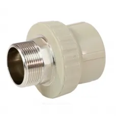 Муфта PP-R комбинированная под ключ серая Дн 110х4" НР VALFEX 10135110Г
