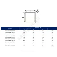 Люк под плитку нажимной алюминий 300х600 на износоустойчивой петле Evecs CERAMO COMFORT D3060