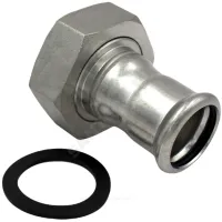 Муфта сталь нерж AISI 316L Дн 35х1 1/2" Ру16 пресс/нак/гайка Inoxpres RM 183035002