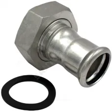 Муфта сталь нерж AISI 316L Дн 35х1 1/2" Ру16 пресс/нак/гайка Inoxpres RM 183035002