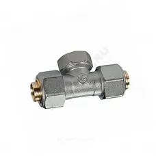 Тройник для МП/PE-X труб латунь хром обжим Дн 16х1/2"х16 ВР R566AM Giacomini R569MX048