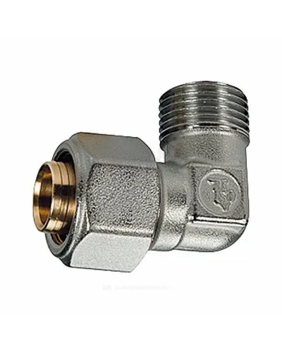 Угольник для МП/PE-X труб латунь обжим Дн 16х1/2х90гр НР R562AM Giacomini R562MX048
