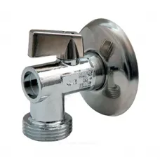 Кран шаровой латунь бытовой хром угловой R614 G1/2"х3/4" Ру10 НР переходной флажок с отражателем Giacomini R614X004