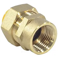 Муфта латунь 15Aх1/2" обжим/ВР для газоснабжения STAHLMANN SSFG1501/2BGZ