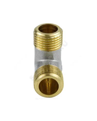 Угольник латунь никель Ду 15 (1/2) НР/НР 9003 ГОСТ 32585-2013 Aquasfera 9003-01