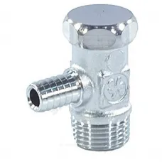Кран шаровой латунь сливной R65D хром Ду 10 Ру42 НР/штуц 3/8" под ключ Giacomini R65DX012