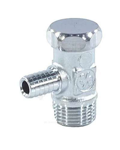 Кран шаровой латунь сливной R65D хром Ду 10 Ру42 НР/штуц 3/8 под ключ Giacomini R65DX012