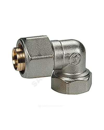 Угольник для МП/PE-X труб латунь обжим Дн 16х3/4х90гр ВР R563AM Giacomini R563MX060