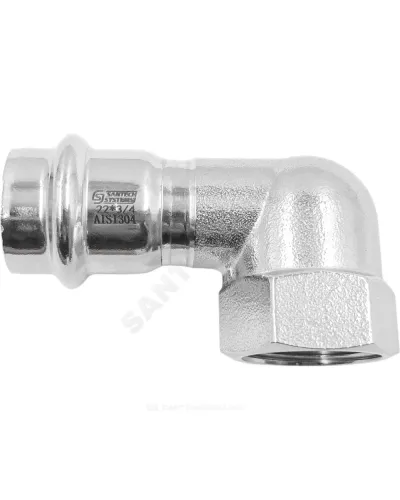 Угольник сталь нерж AISI 304 Дн 15х1/2 пресс/ВР SantechSystems