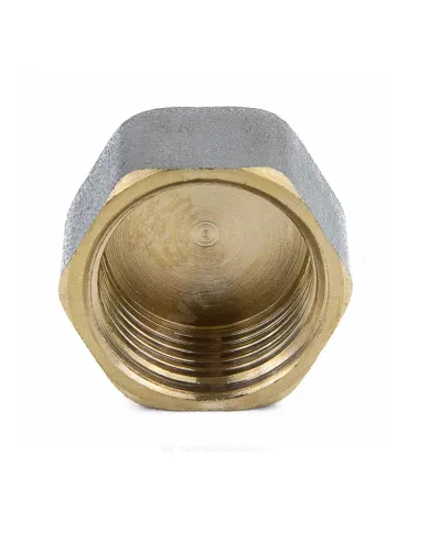 Заглушка латунь никель Ду 15 (1/2) ВР 9016 ГОСТ 32585-2013 Aquasfera 9016-01