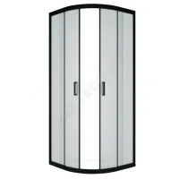 Ограждение душевое Classic BLACK 800х800х1850 мм без поддона прозрачное стекло МетаКам ШПS_013570