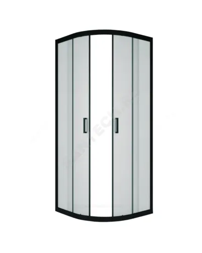 Ограждение душевое Classic BLACK 800х800х1850 мм без поддона прозрачное стекло МетаКам ШПS_013570