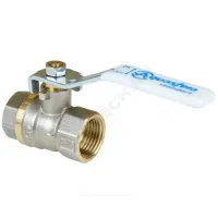 Кран шаровой латунь никель 1101 Standard Ду 15 Ру40 ВР полнопроходной рычаг белый Aquasfera 1101-01 .