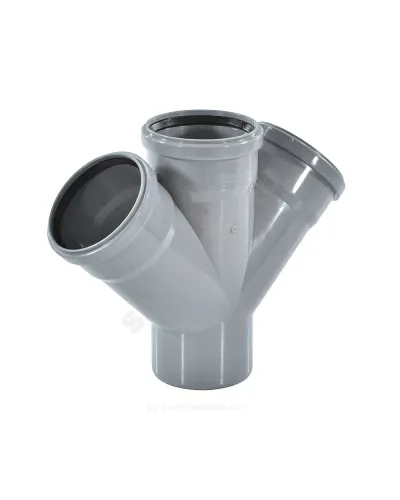 Крестовина PP-H 1-плоскостная серый Дн 110х110х110х45гр б/нап в/к VALFEX 27111110