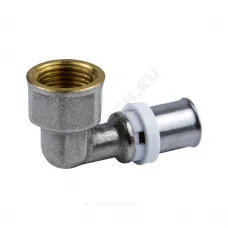 Угольник МП латунь никель пресс Дн 16х1/2"х90гр ВР ГОСТ 32415-2013 8007 Aquasfera 8007-01