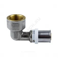 Угольник МП латунь никель пресс Дн 16х1/2"х90гр ВР ГОСТ 32415-2013 8007 Aquasfera 8007-01