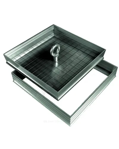 Люк под плитку напольный алюминий 300х300 Evecs FLOOR D3030