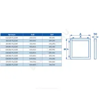 Люк под плитку напольный алюминий 600х600 Evecs FLOOR D6060