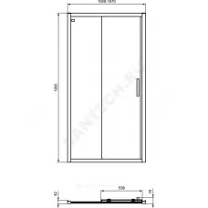 Дверь душевая CONNECT 2 1050х1950мм Ideal Standard K9274V3