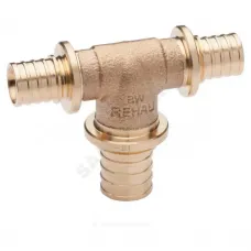 Тройник для PE-X труб аксиальный бронза Дн 16х20х16 переходной RAUTITAN PLATINUM RX Rehau 13777471001