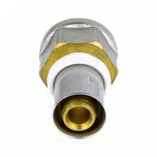 Муфта МП латунь никель пресс Дн 16х1/2" ВР ГОСТ 32415-2013 8002 Aquasfera 8002-01