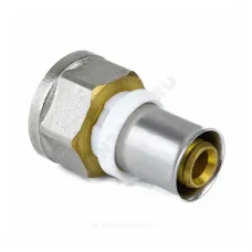 Муфта МП латунь никель пресс Дн 16х1/2" ВР ГОСТ 32415-2013 8002 Aquasfera 8002-01