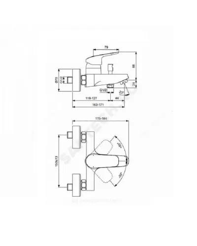 Промо-комплект для ванны с душем CERAFLEX Ideal Standard BD001AA