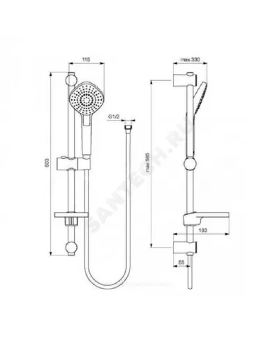 Промо-комплект для ванны с душем CERAFLEX Ideal Standard BD001AA