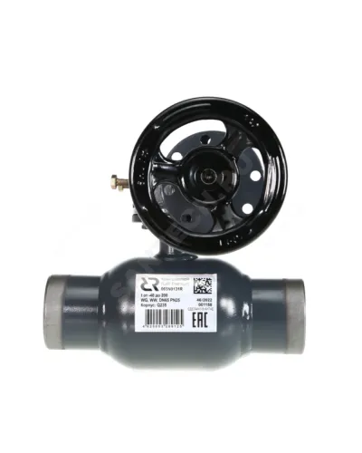 Кран шаровой сталь Jip-R Premium WW Ду 200 Ру25 п/привар с редуктором Ридан 065N0156GR