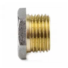 Заглушка латунь никель Ду 40 (1 1/2") НР 9017 ГОСТ 32585-2013 Aquasfera 9017-05