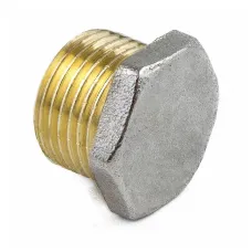 Заглушка латунь никель Ду 40 (1 1/2") НР 9017 ГОСТ 32585-2013 Aquasfera 9017-05