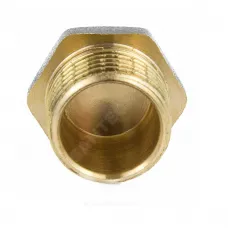Заглушка латунь никель Ду 40 (1 1/2") НР 9017 ГОСТ 32585-2013 Aquasfera 9017-05