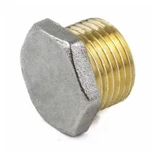 Заглушка латунь никель Ду 40 (1 1/2") НР 9017 ГОСТ 32585-2013 Aquasfera 9017-05