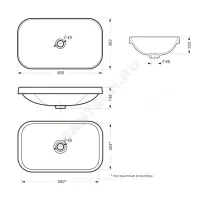 Умывальник врезной Infinity 60 без отверстия под смеситель белый Sanita Luxe WB.IN/Infinity/60-N/WHT.G/S1