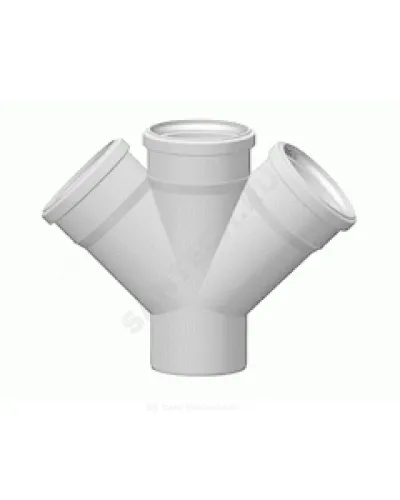 Крестовина PP-M 1-плоскостная бесшумная белая Дн 110х110х110х87гр б/нап в/к 2381072