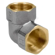 Угольник латунь никель Ду 20 (3/4") ВР/ВР 9001 ГОСТ 32585-2013 Aquasfera 9001-02