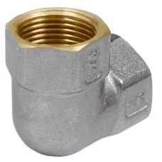 Угольник латунь никель Ду 20 (3/4") ВР/ВР 9001 ГОСТ 32585-2013 Aquasfera 9001-02