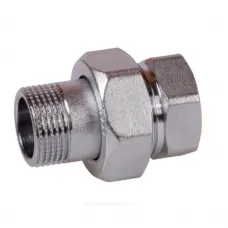 Соединитель латунь хром американка Ду 10 (3/8") прямой ВР/НР R18 Giacomini R18X002