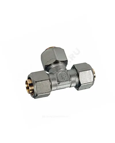 Тройник для МП/PE-X труб латунь обжим Дн 16 R564AM Giacomini R564MX048