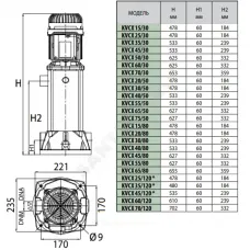 Насос многоступенчатый вертикальный KVCX 65/80 T PN12 3х220-240/380-415В/50 Гц DAB 60183798