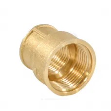 Муфта латунь переходная Ду 15х10 (1/2"х3/8") ВР/ВР VALFEX VF.240.L.012.038