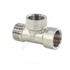 Тройник латунь никель Ду 20 (3/4") ВР/ВР/НР SantechSystems