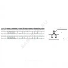 Кран шаровой сталь газ КШ.Ц.М.GAS Ду 15 Ру40 ВР L=135мм LD КШ.Ц.М.GAS.015.040.Н/П.02