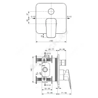 Смеситель встраиваемый для ванны с душем одноручный CERAPLAN Ideal Standard BD263AA