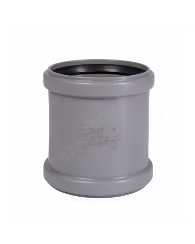 Муфта PP-H двухраструбная серая HT HTMM Дн 110 б/нап в/к Ostendorf 115510