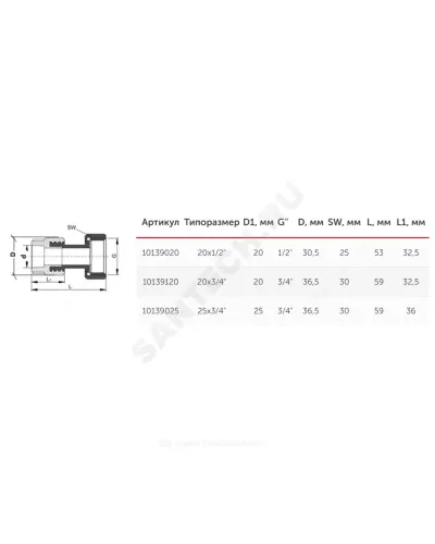 Муфта PP-R комбинированная серая Дн 20х3/4 с накидной гайкой VALFEX 10139120Г