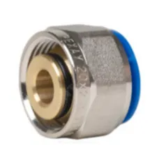 Евроконус для PE-X труб обжим латунь Дн 16х2,2х3/4" с накидной гайкой RAUTITAN flex Рехау 12663523003