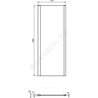 Стенка душевая CONNECT 2 боковая 800х1950мм Ideal Standard K9299V3